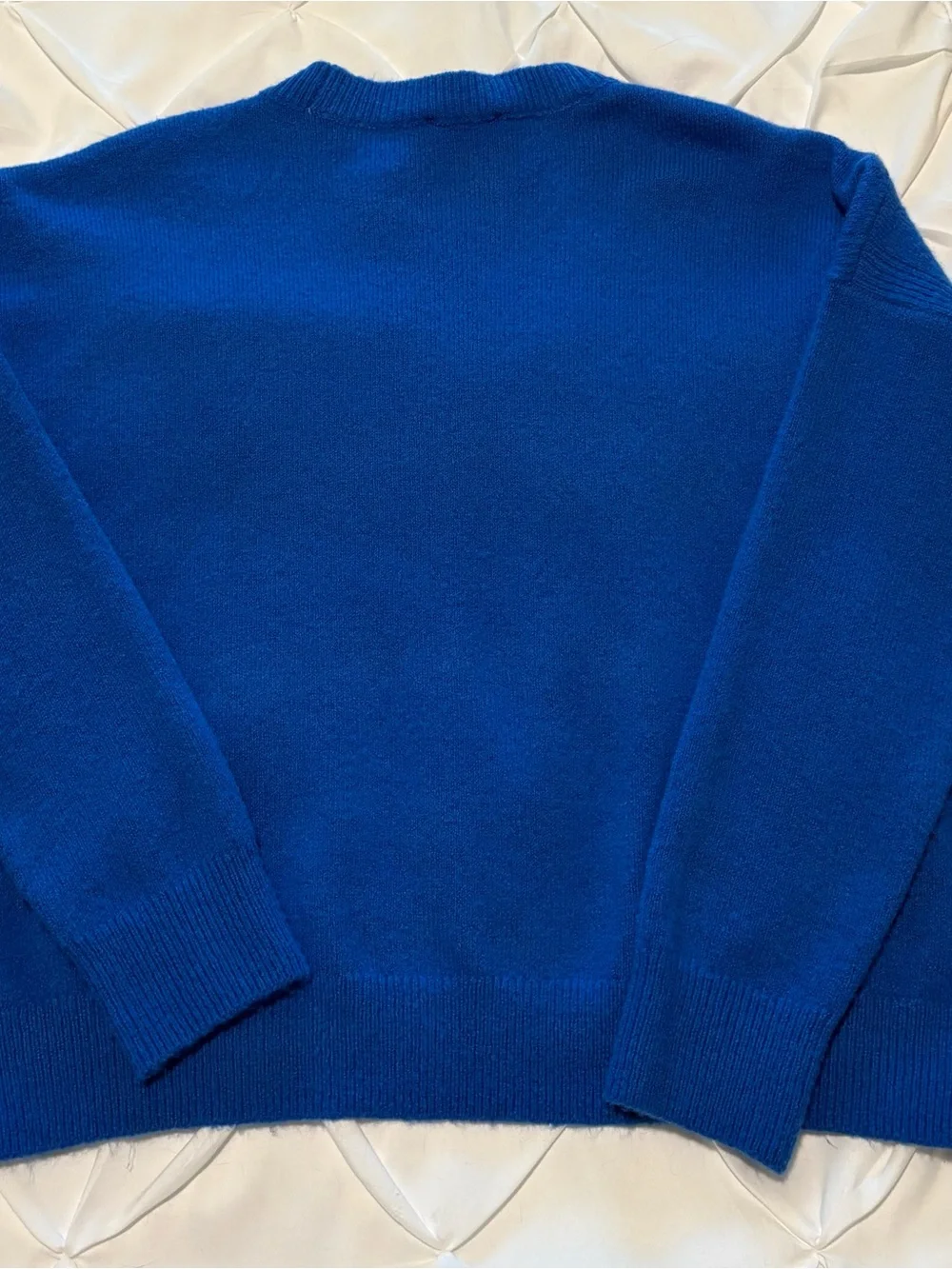 Vince Camuto Center Seam Crewneck Sweater, Royal Blue, Size Medium